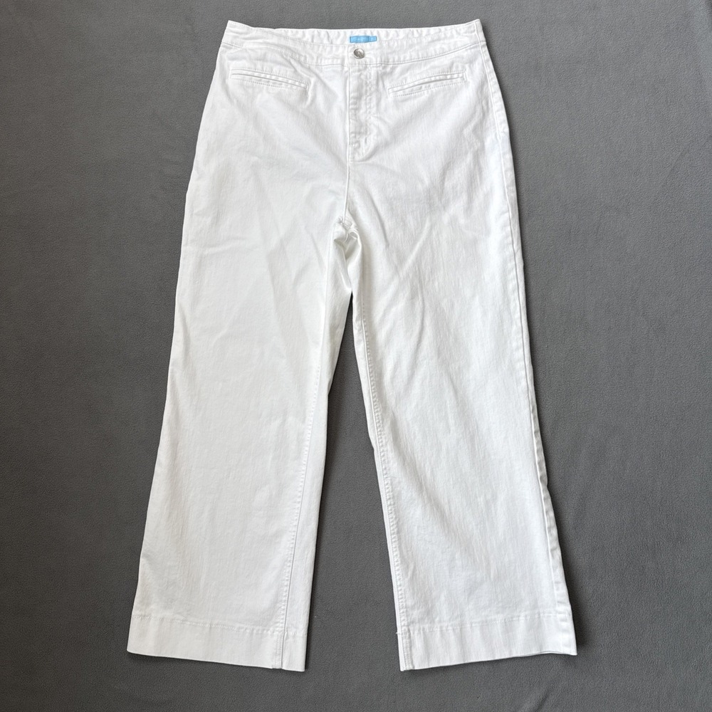 JMcLaughlin High Rise Wide Leg Crop Jeans Pants Size 10‎ Resortwear